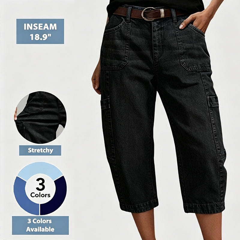 👡 Cropped Wide Leg Jeans with Stretch — Dress Up or Down for Any Occasion