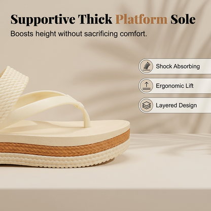 📢🩴Limited-time Special Price:£15.99!!! ⏰Women's Woven Strap Platform Flip-Flops👣