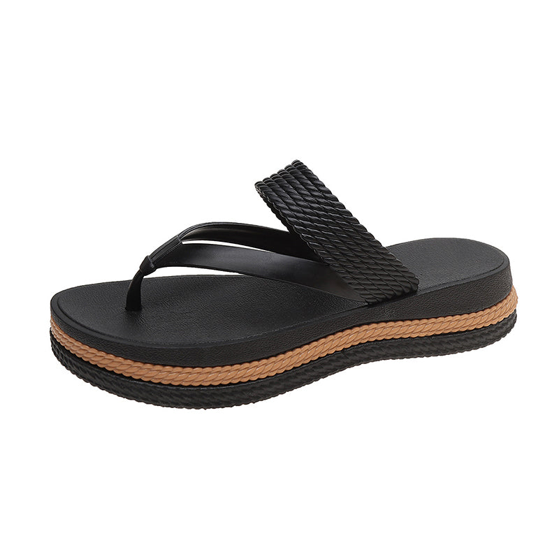 📢🩴Limited-time Special Price:£15.99!!! ⏰Women's Woven Strap Platform Flip-Flops👣