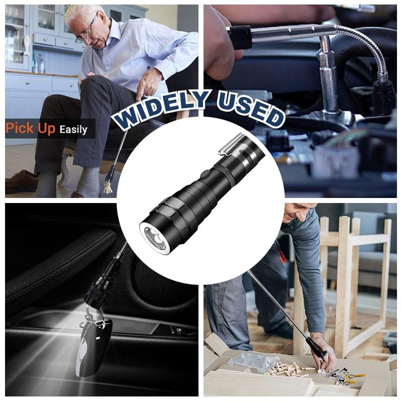 ⏳Time-Limited Special⏰Multifunctional Magnetic Telescopic Flashlight – Extendable, 360° Gooseneck, Super Bright 🛠️