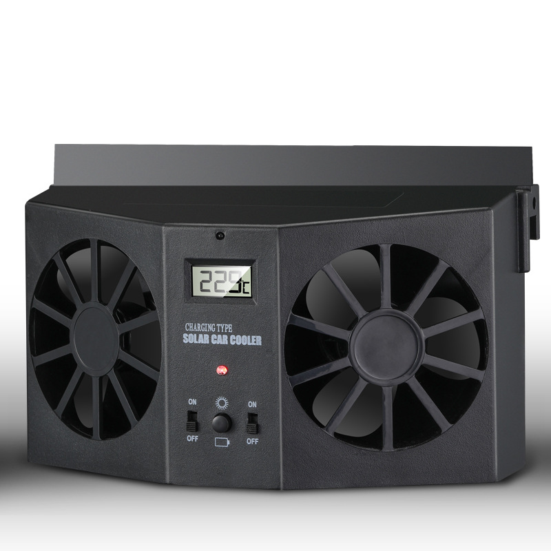🥳2026 HOT SALE🥳🚗 50% OFF! 🚗Solar Car Exhaust Fan – Dual turbo fans expel hot air fast. Solar‑powered, no wiring. Real‑time temp display. Step into a cool car! 🌬️✨