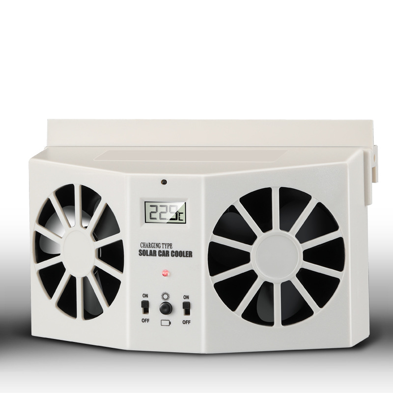 🥳2026 HOT SALE🥳🚗 50% OFF! 🚗Solar Car Exhaust Fan – Dual turbo fans expel hot air fast. Solar‑powered, no wiring. Real‑time temp display. Step into a cool car! 🌬️✨