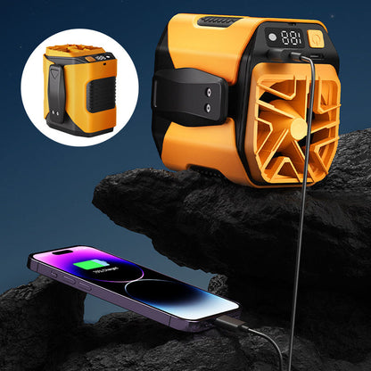 📢📢50% OFF !! ⏰6000mAh Multifuntion Waist Fan with 100 Speeds & Flashlight