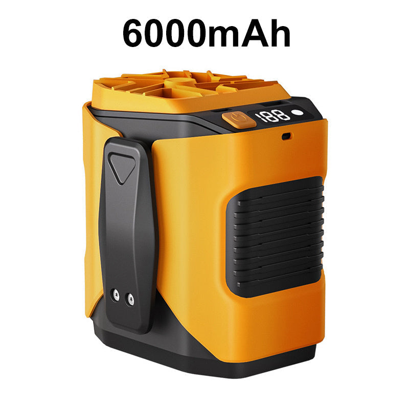 📢📢50% OFF !! ⏰6000mAh Multifuntion Waist Fan with 100 Speeds & Flashlight