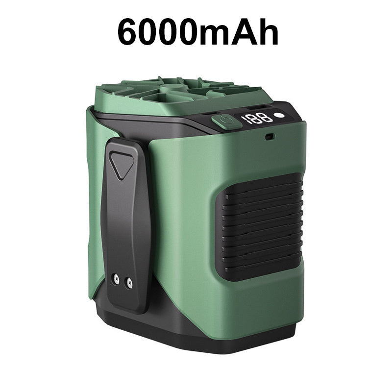 📢📢50% OFF !! ⏰6000mAh Multifuntion Waist Fan with 100 Speeds & Flashlight