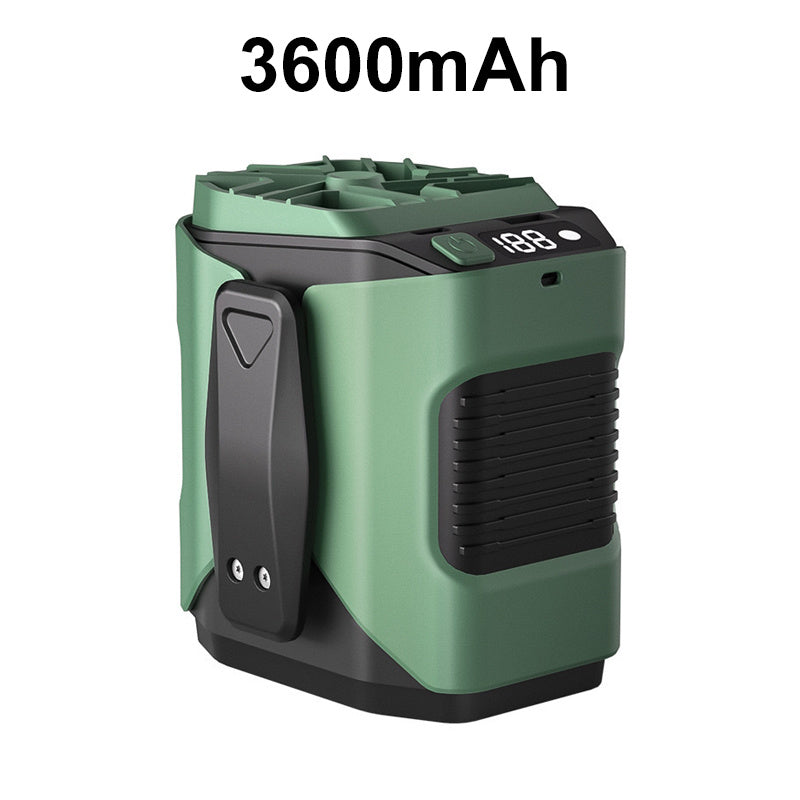 📢📢50% OFF !! ⏰6000mAh Multifuntion Waist Fan with 100 Speeds & Flashlight