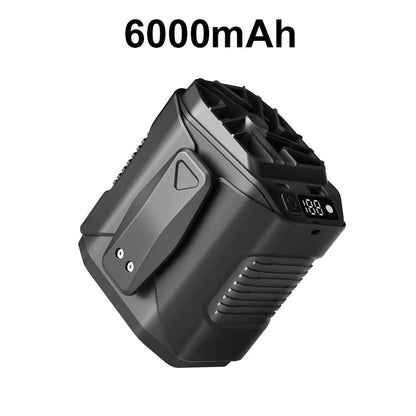 📢📢50% OFF !! ⏰6000mAh Multifuntion Waist Fan with 100 Speeds & Flashlight