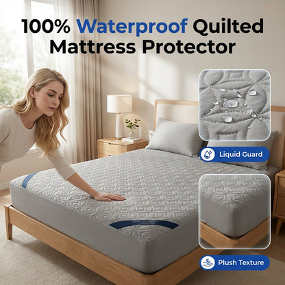 🥳2026 HOT SALE🥳50% OFF!🛏️Quilted Waterproof Mattress Protector – Blocks spills & stains, keeps your mattress fresh. Deep pocket, no shifting. Sleep soundly! 😴✨