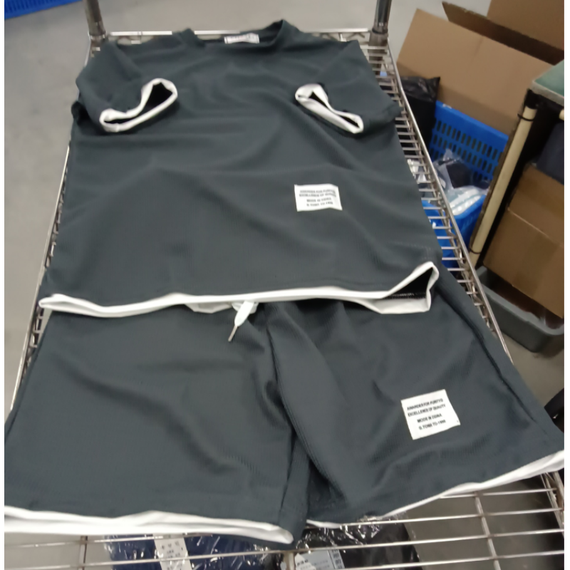 Men's Waffle Knit T-Shirt & Shorts Set