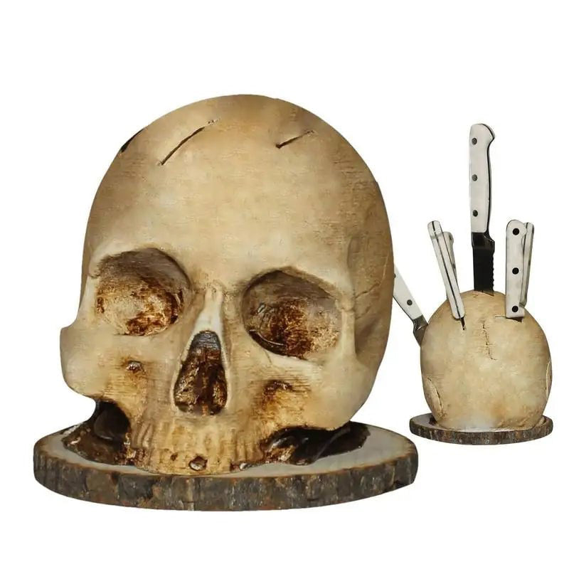 ⏳Limited-time 50% off⏰Creative Skull Resin Knife Holder💀🔪