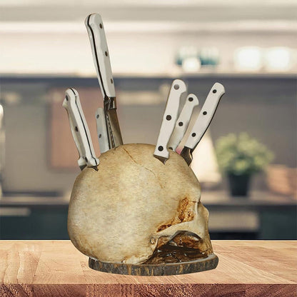 ⏳Limited-time 50% off⏰Creative Skull Resin Knife Holder💀🔪