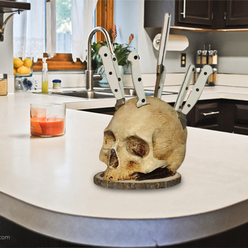 ⏳Limited-time 50% off⏰Creative Skull Resin Knife Holder💀🔪
