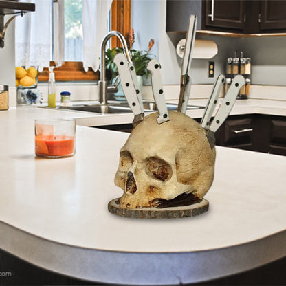 ⏳Limited-time 50% off⏰Creative Skull Resin Knife Holder💀🔪