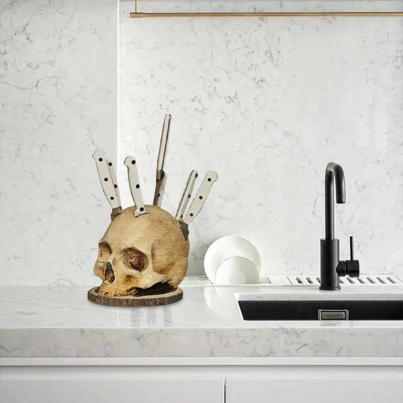 ⏳Limited-time 50% off⏰Creative Skull Resin Knife Holder💀🔪