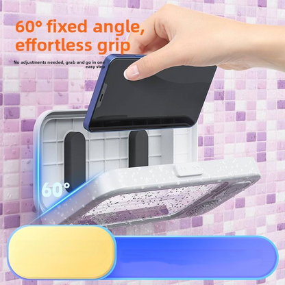 Waterproof Bathroom Phone Holder with Bluetooth Speaker