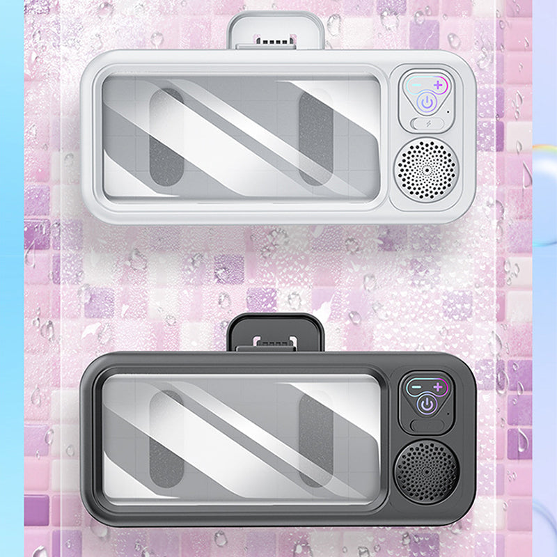 Waterproof Bathroom Phone Holder with Bluetooth Speaker