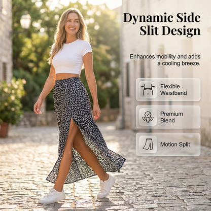 🌺👗Women's Ditsy Floral High-Waist Slit Skirt