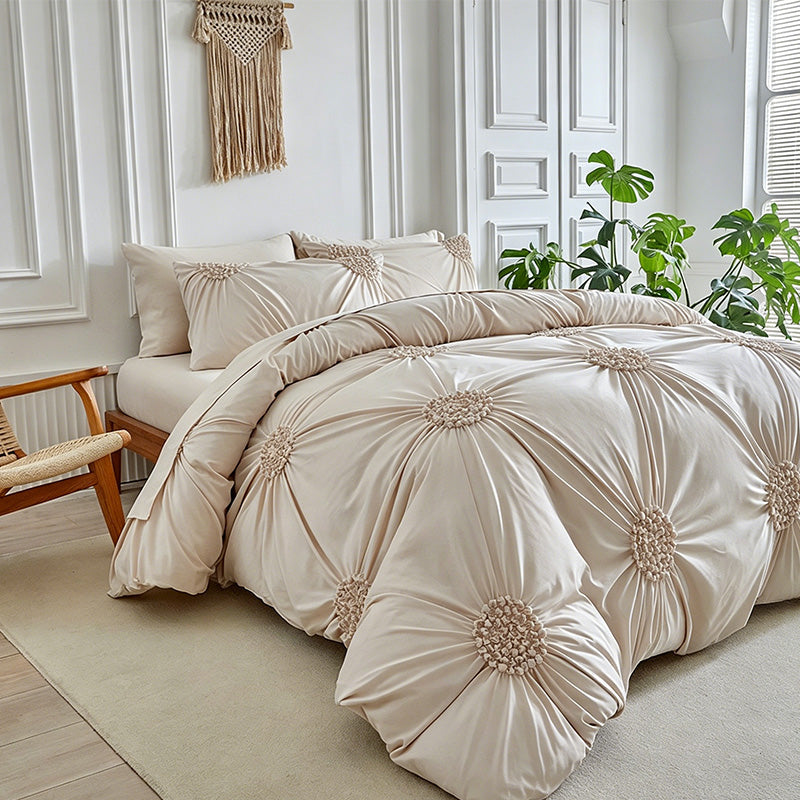 🎉 50% OFF !! 💞 Elegant Pinch Pleat Duvet Cover Set– Soft, Stylish & Designed For A Cosy Bedroom Retreat 🛏️