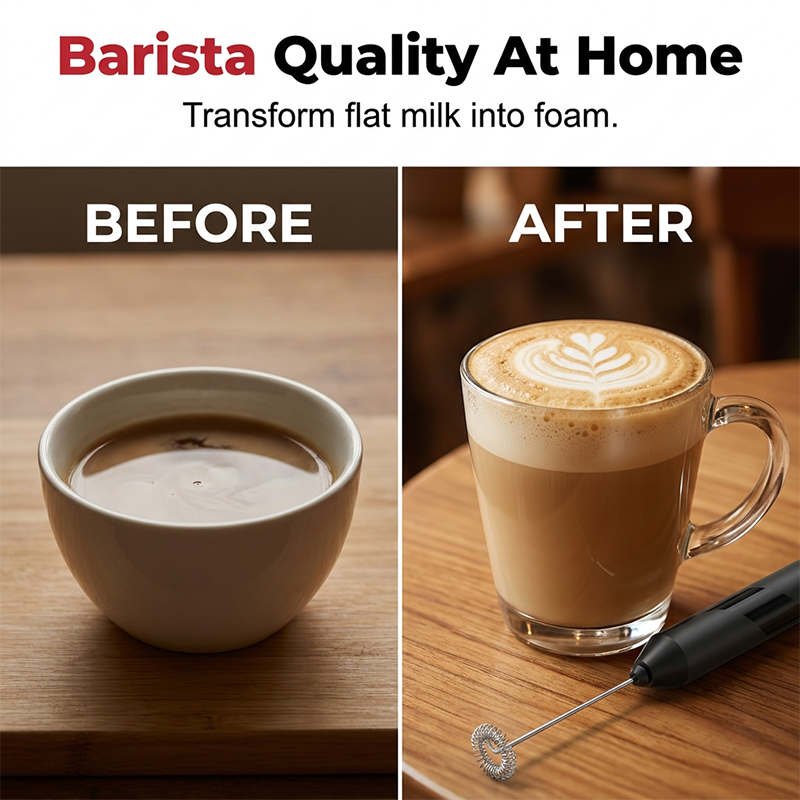 Handheld High-Speed Electric Milk Frother