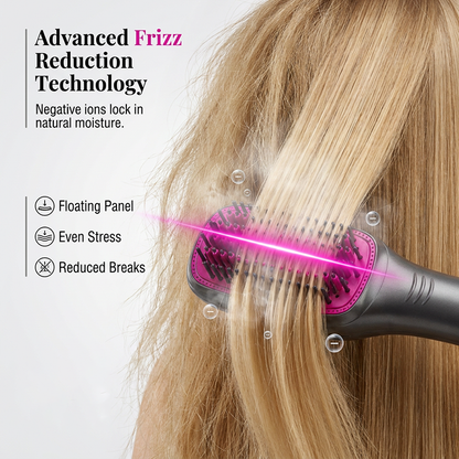 💇‍♀️ 50% OFF NOW! 💨 3-in-1 Hot Air Brush – Straighten, Curl & Volumize Without Heat Damage ✨