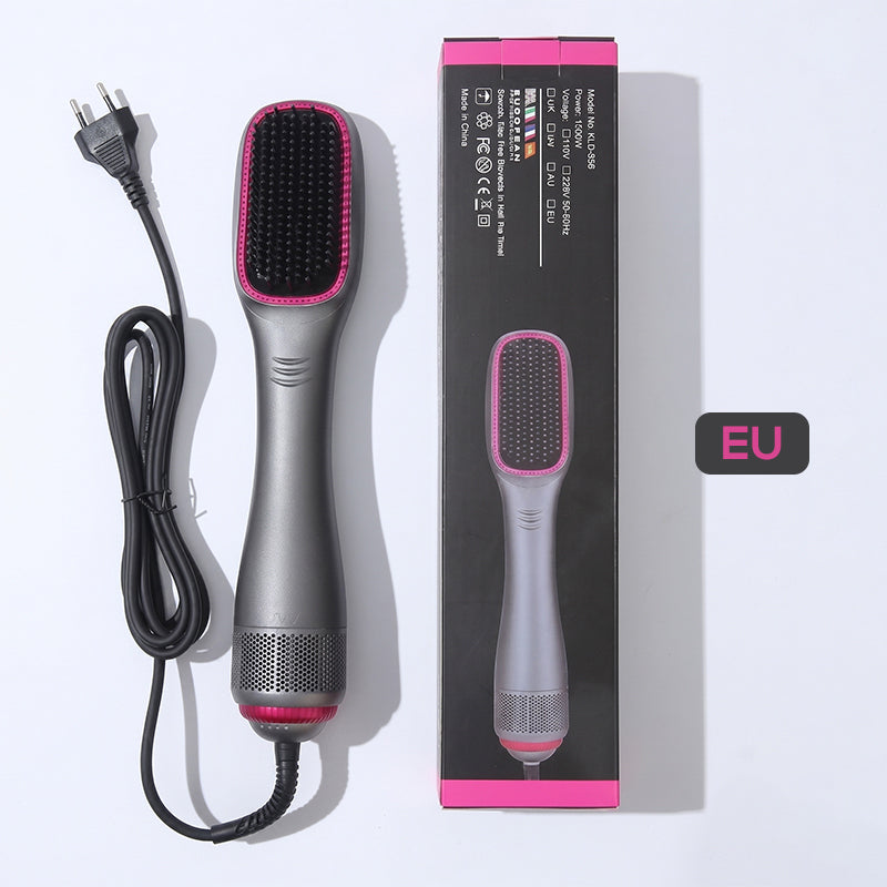 💇‍♀️ 50% OFF NOW! 💨 3-in-1 Hot Air Brush – Straighten, Curl & Volumize Without Heat Damage ✨
