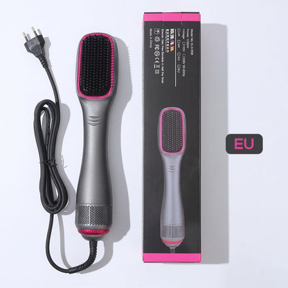 💇‍♀️ 50% OFF NOW! 💨 3-in-1 Hot Air Brush – Straighten, Curl & Volumize Without Heat Damage ✨