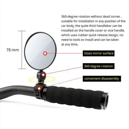 ⏳Limited-time 50% off⏰360 Degree Rotating Rearview Mirror🚴‍♂️🔎