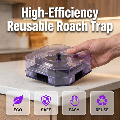 🔥Reusable Effective Roach Trap， Non-Toxic Sticky Cockroach Catcher for Kitchen Home Indoor Pest Control