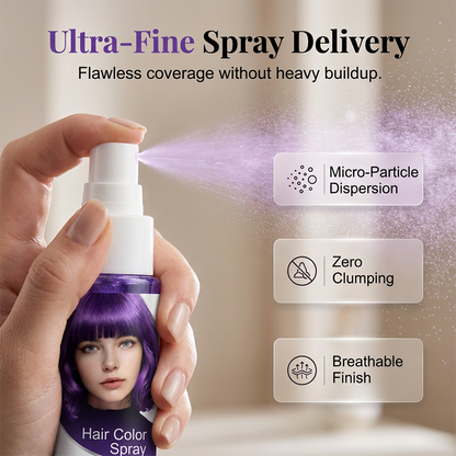 🥳2026 HOT SALE🥳💞50K+ SOLD!💨🌈 50% OFF! Temporary Hair Color Spray – Instant purple highlights, washable & gentle. No residue, no damage. Try a new look today! 🌟💜