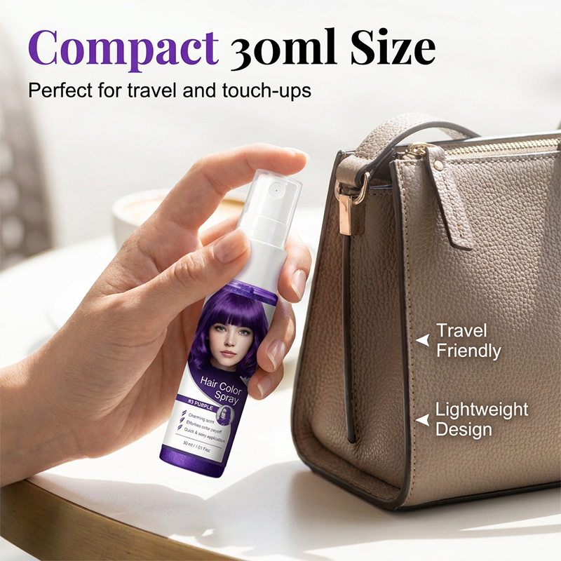 🥳2026 HOT SALE🥳💞50K+ SOLD!💨🌈 50% OFF! Temporary Hair Color Spray – Instant purple highlights, washable & gentle. No residue, no damage. Try a new look today! 🌟💜
