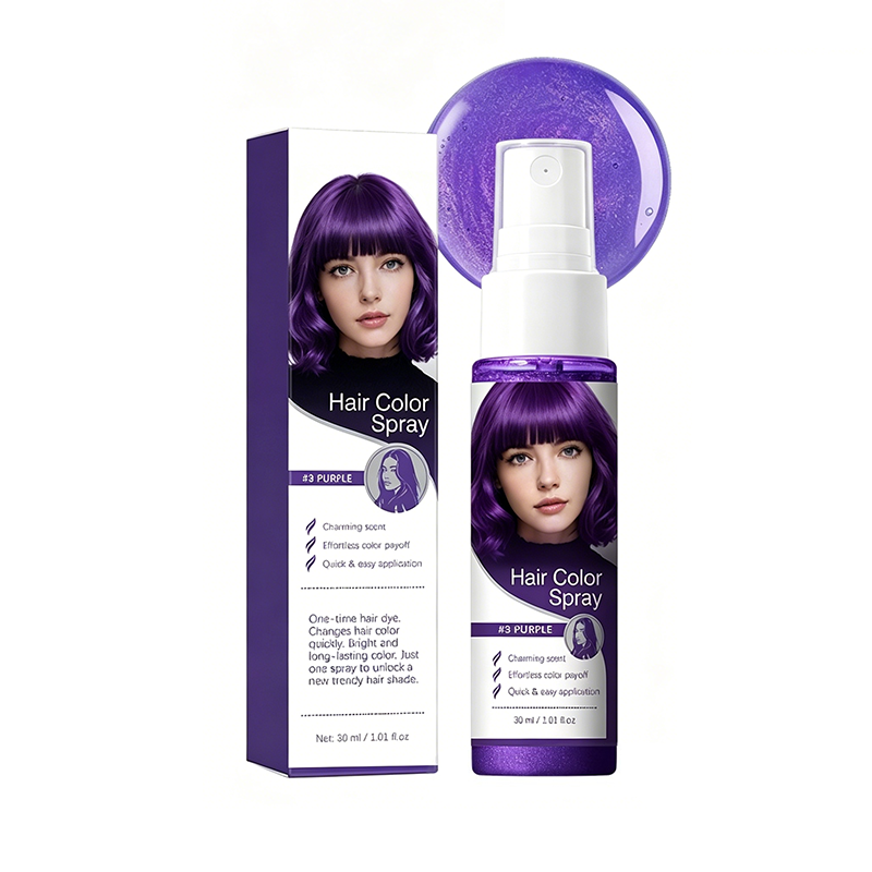 🥳2026 HOT SALE🥳💞50K+ SOLD!💨🌈 50% OFF! Temporary Hair Color Spray – Instant purple highlights, washable & gentle. No residue, no damage. Try a new look today! 🌟💜
