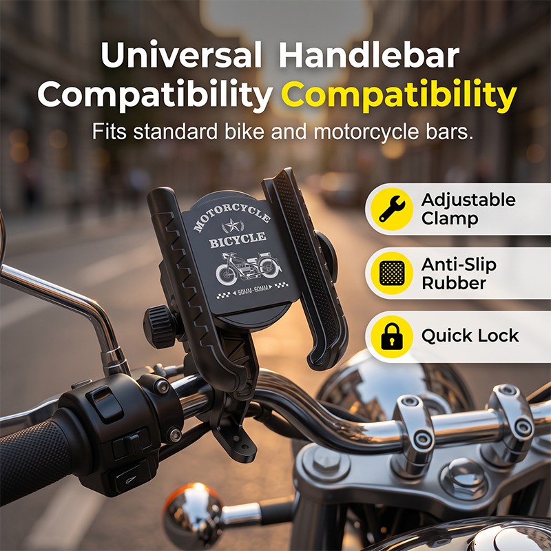 Quick-Release Bike Phone Mount with Secure Lock