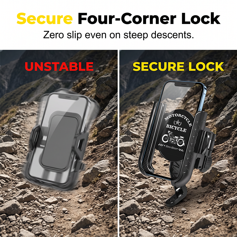 Quick-Release Bike Phone Mount with Secure Lock