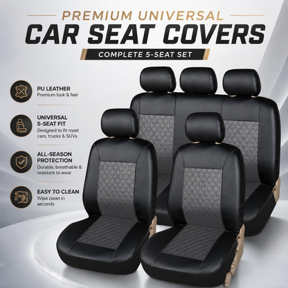 Universal PU Leather Car Seat Cover Set