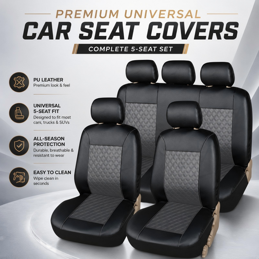 Universal PU Leather Car Seat Cover Set