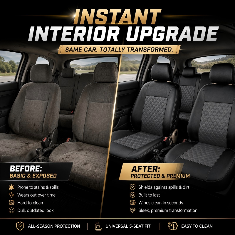 Universal PU Leather Car Seat Cover Set