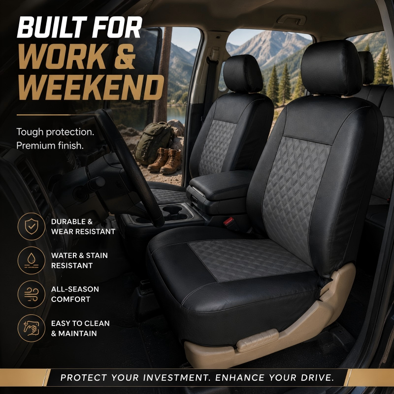 Universal PU Leather Car Seat Cover Set