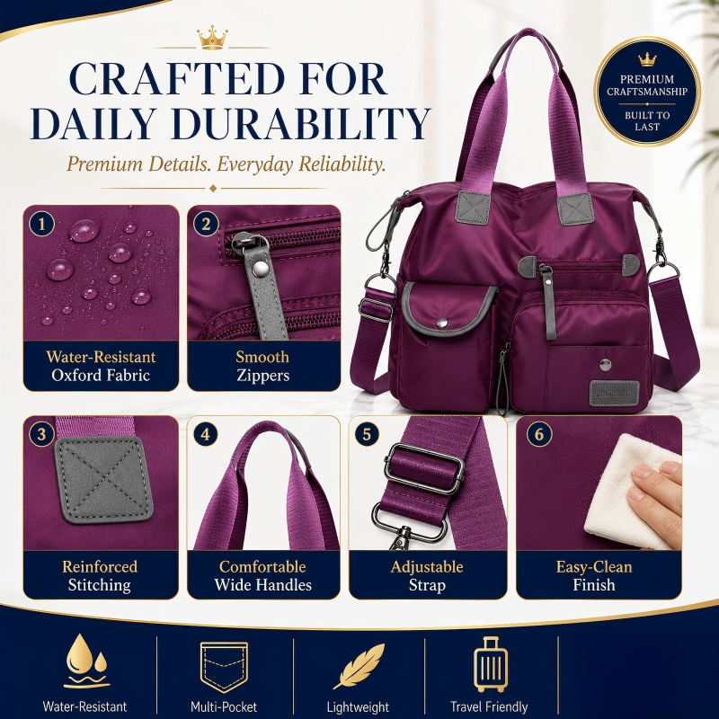 👜 LIMITED-TIME 50% OFF! 💐 Large Capacity Waterproof Tote Bag for Women