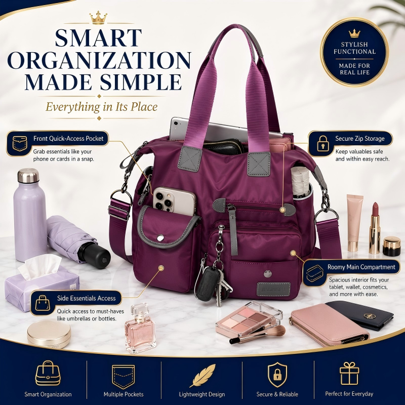👜 LIMITED-TIME 50% OFF! 💐 Large Capacity Waterproof Tote Bag for Women