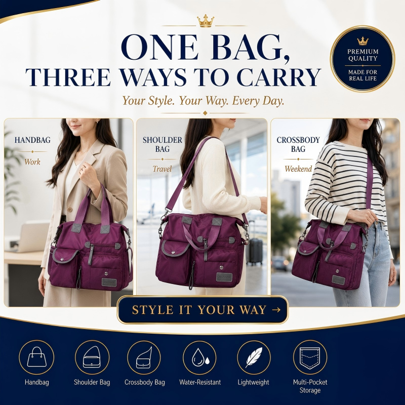 👜 LIMITED-TIME 50% OFF! 💐 Large Capacity Waterproof Tote Bag for Women