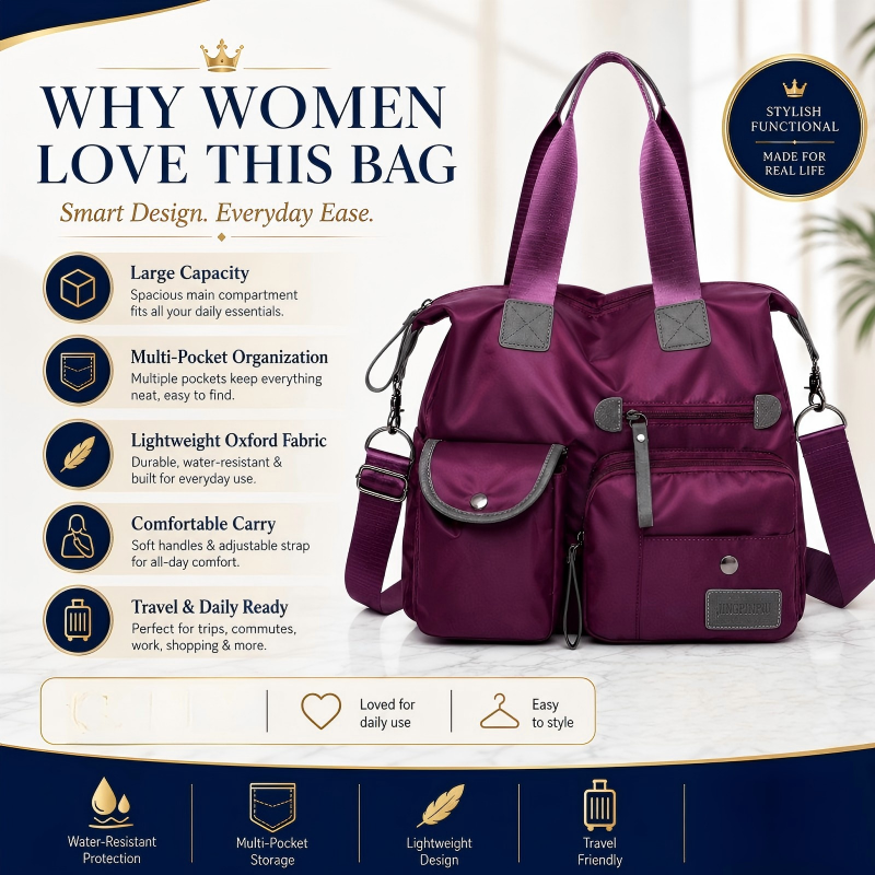 👜 LIMITED-TIME 50% OFF! 💐 Large Capacity Waterproof Tote Bag for Women