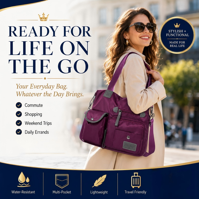 👜 LIMITED-TIME 50% OFF! 💐 Large Capacity Waterproof Tote Bag for Women