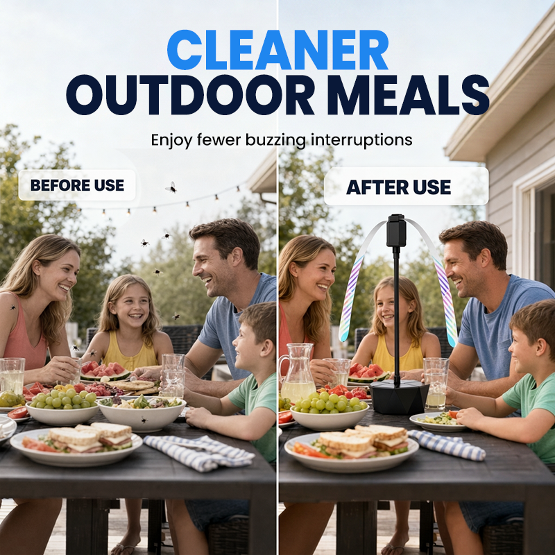 USB Rechargeable Retractable Outdoor Fly Repeller Fan