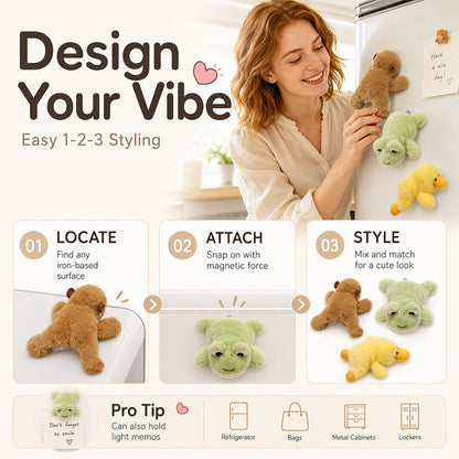 🧸 Only £ 9.99! 🧲 Lovely Plushie Fridge Magnet Doll – Premium Mink Velvet, Hidden Magnet, Perfect for Fridge, Laptop & Bags ✨