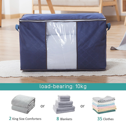 🏆Last Day Sale ONLY ￡6.99!!🔥StorRight™ 90L Heavy-Duty Storage Bag🏆Mothproof & Airtight with Clear Window🛏️ Thick, Airtight & Moving-Ready! 🇬🇧🧳