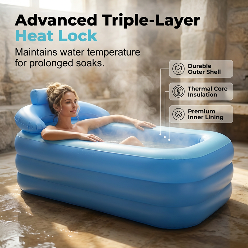 Three-Layer Insulated Inflatable Bathtub