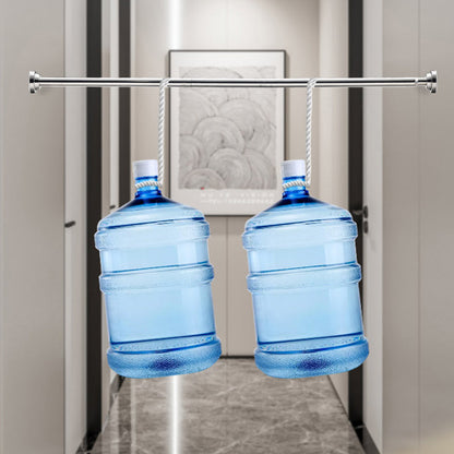 ✨ Install in seconds without drilling—adjustable tension rod for smarter storage at home 🏠