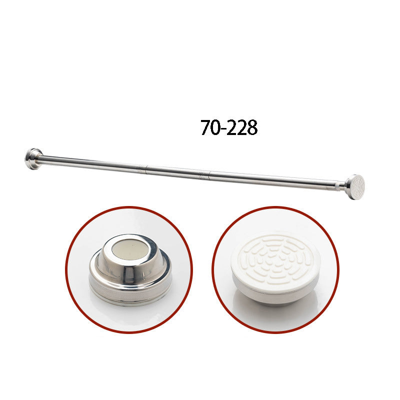 ✨ Install in seconds without drilling—adjustable tension rod for smarter storage at home 🏠