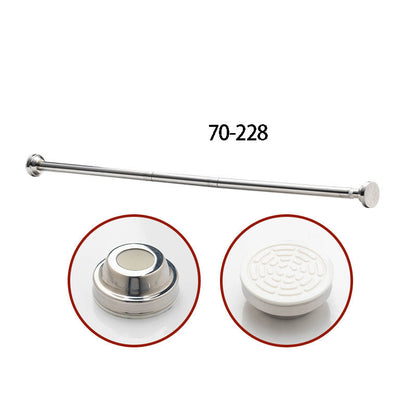 ✨ Install in seconds without drilling—adjustable tension rod for smarter storage at home 🏠