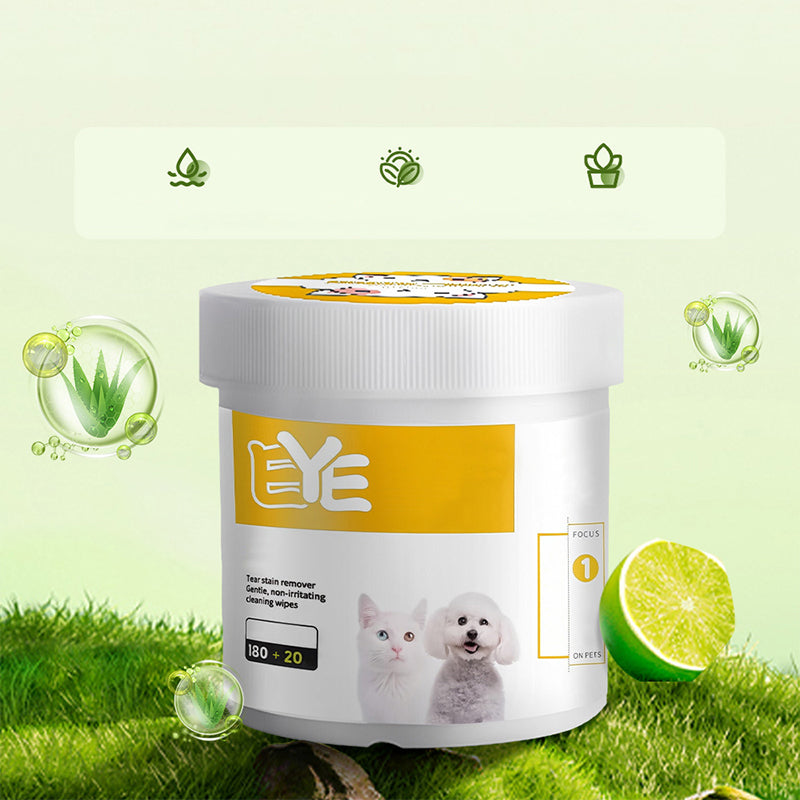 Natural Plant-Based Cleaning Wipes for Pet Eyes and Ears